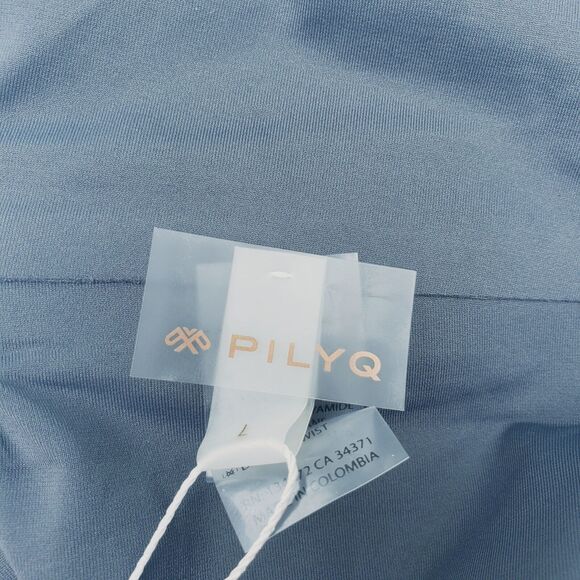 PILYQ Women's Sky Blue Gray Reversible Seamless Two Tone Bandeau Top Sz L NWT - Picture 4 of 4